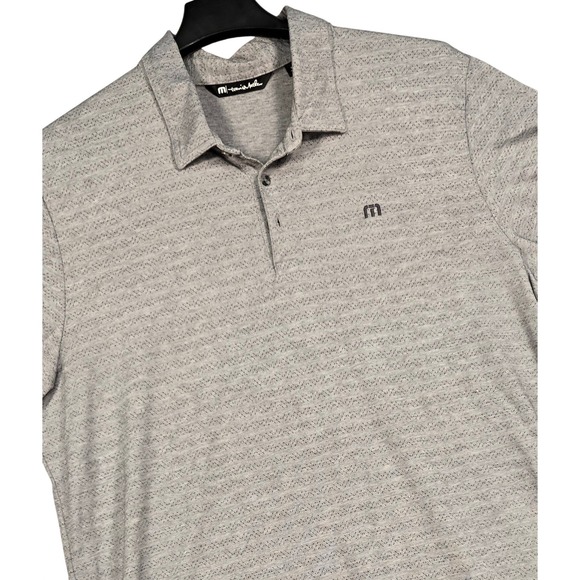 Travis Mathew Other - Travis Mathew Mens XXL Grey Geometric Print Short Sleeve Golf Polo Shirt